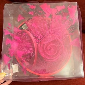 Hot pink fascinator Derby hat